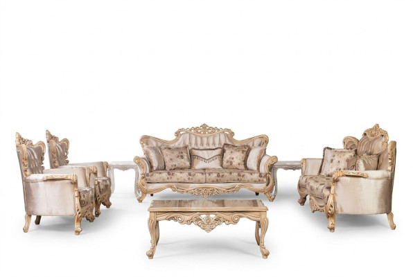 Ensemble de canapés Ensemble de canapés Canapé Fauteuil Rembourrage Mobilier Table basse 5 pièces. neuf