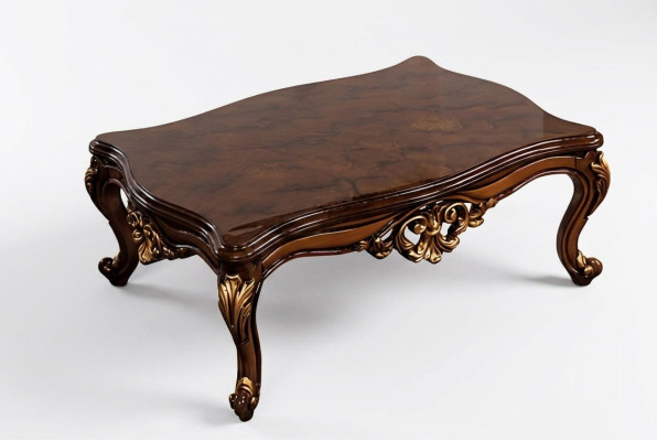 Table en bois Table d'appoint Mobilier de luxe Table basse Marron Tables basses Salon