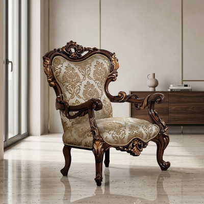 Fauteuil baroque Canapé Sofa Mobilier Ameublement Canapés Canapés Chaise Velours