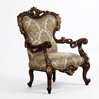 Fauteuil baroque Canapé Sofa Mobilier Ameublement Canapés Canapés Chaise Velours