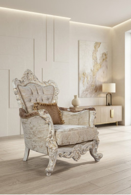 Trône Fauteuil Canapé Meubles Ameublement Fauteuil Chaises Velours Tapisserie