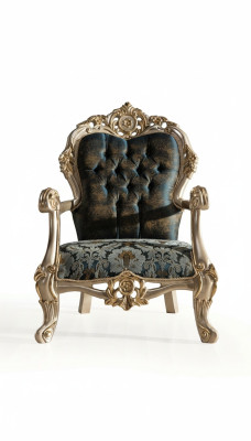 Fauteuil baroque Chesterfield Fauteuil à oreilles Classique Canapé 1 place Canapé