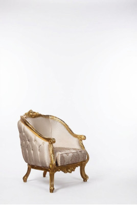 Chesterfield Fauteuil Rond avec Accoudoirs Canapé Tapisserie Ameublement Canapé Siège Unique