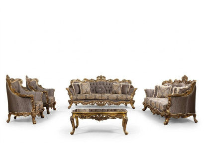 Ensemble de canapé de luxe Canapé classique Ensemble de meubles rembourrés pour canapé complet 5 pièces