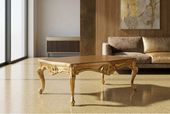 Table basse de luxe 136x90 Baroque Rococo Tables Décoration rectangulaire