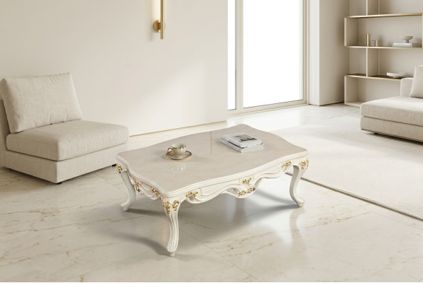 Classique r Baroque en bois - Tables de salon de meubles classiques Table basse