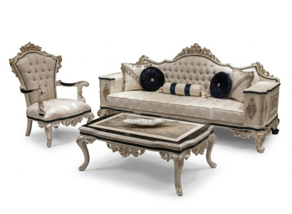 Ensemble de canapé de luxe pour salon 3+1 avec table basse Ensemble de canapé Sofa Couches