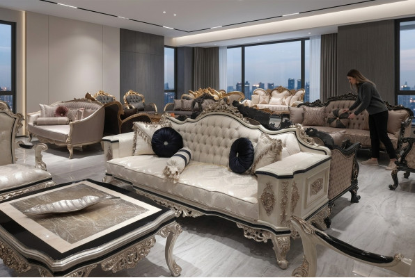 Canapé Chesterfield 3 places Canapé Rembourrage Meubles Trois places Blanc neuf