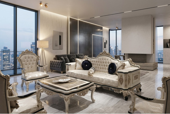 Canapé Chesterfield 3 places Canapé Rembourrage Meubles Trois places Blanc neuf
