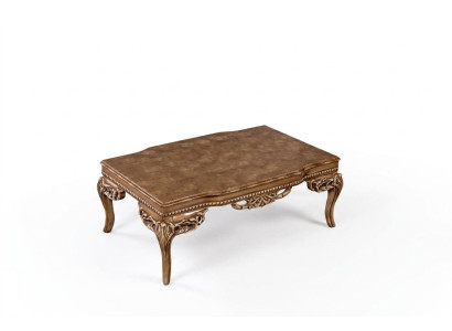 pour le salon Table basse Art Déco en bois de couleur claire avec des pieds sculptés neufs