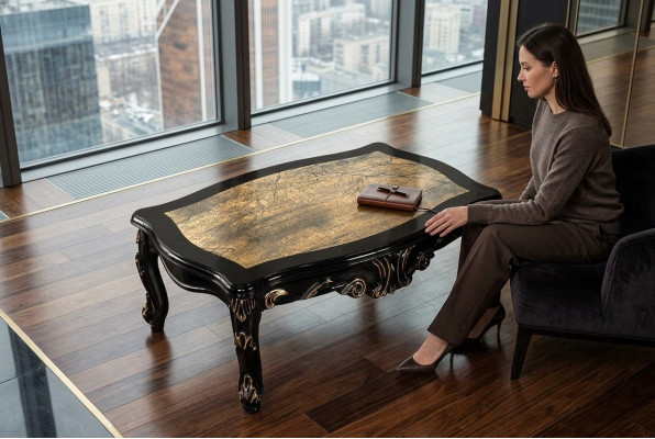 Table basse noble en bois Tables classiques de café Mobilier Tables 120x80