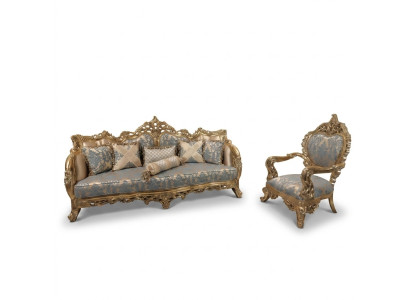 Ensemble de canapé de luxe 2 pièces. Ensembles de canapé de meubles classiques