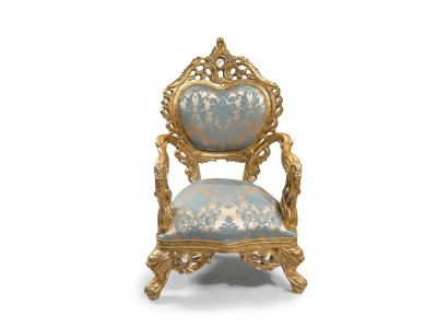 Fauteuil baroque canapé une place Chaise française pieds sculptés