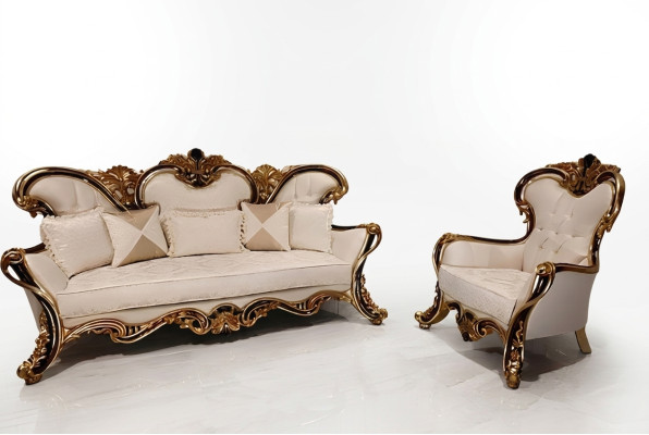 Ensemble de canapés classiques baroques rococo 3+1 places Mobilier complet