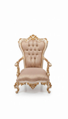 Fauteuil Chesterfield beige de style antique Chaises Baroques Rococo Meubles