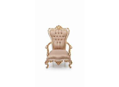 Fauteuil Chesterfield beige de style antique Chaises Baroques Rococo Meubles