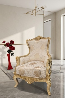 Classique Trône Fauteuil Chaise Meubles Fauteuil Baroque Chesterfield Velours