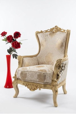Classique Trône Fauteuil Chaise Meubles Fauteuil Baroque Chesterfield Velours