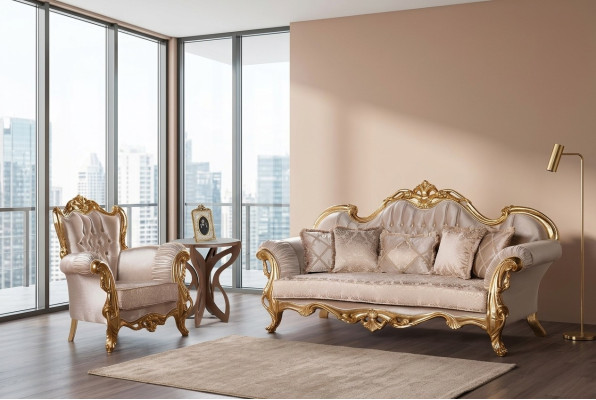 Ensemble de canapé 3+1 siège Canapé Tissu Mobilier Ensemble Suite Siège Classique Meubles
