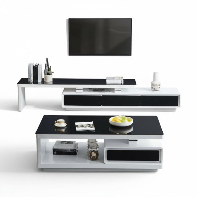 Designer Moderne Sideboard Schwarz und Weiß Kommode TV-Ständer Luxus