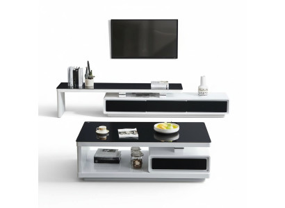 Designer Moderne Sideboard Schwarz und Weiß Kommode TV-Ständer Luxus