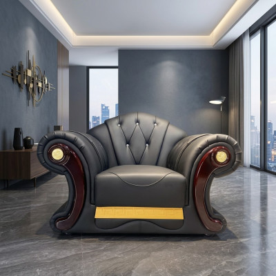 Fauteuil de luxe Chesterfield canapé 1 place meubles canapé ameublement sofa 1 place