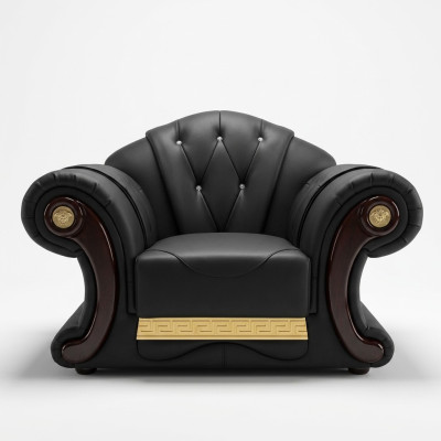 Fauteuil de luxe Chesterfield canapé 1 place meubles canapé ameublement sofa 1 place