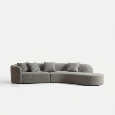 Gris Canapé de luxe cinq places Grand paysage de vie moderne Nouveau meuble