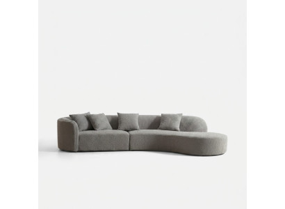 Gris Canapé de luxe cinq places Grand paysage de vie moderne Nouveau meuble