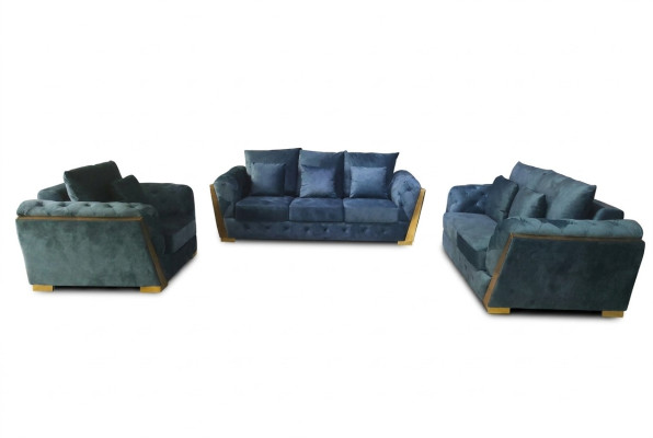 Ensemble de canapé Chesterfield Set 3+2+1 Meubles Canapé Tissu Canapés 3 pièces.