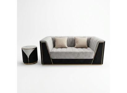 Canapé double luxueux avec rembourrage doux pour le salon