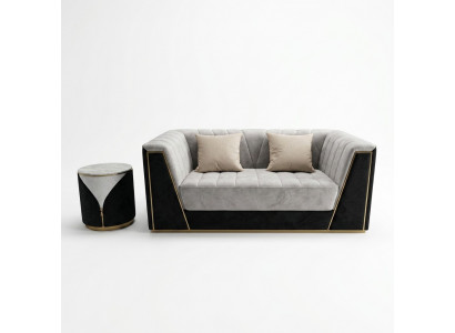 Canapé double luxueux avec rembourrage doux pour le salon