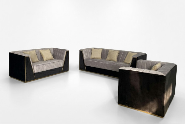 Medusa Siège Meubles Canapé Ensemble Tissu Canapé Canapés Meubles Ameublement 3pcs