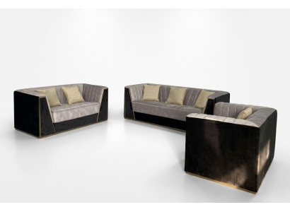 Medusa Siège Meubles Canapé Ensemble Tissu Canapé Canapés Meubles Ameublement 3pcs
