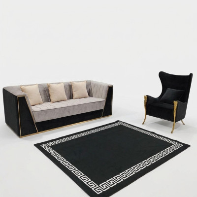 Ensemble de canapés Canapé Set 3+1 Siège Groupe de meubles Suite Sets Medusa 2 pièces