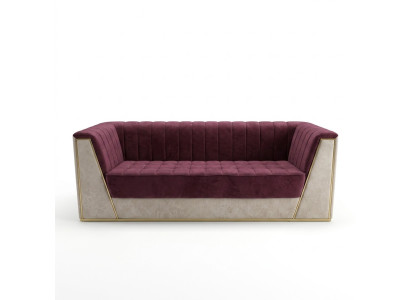 Canapé trois places Medusa Rose Tissu Rembourrage Canapés Moelleux Meubles en Tissu