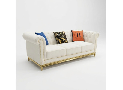 Chesterfield canapé en tissu canapé 3 places Canapés Canapés Rembourrage neuf