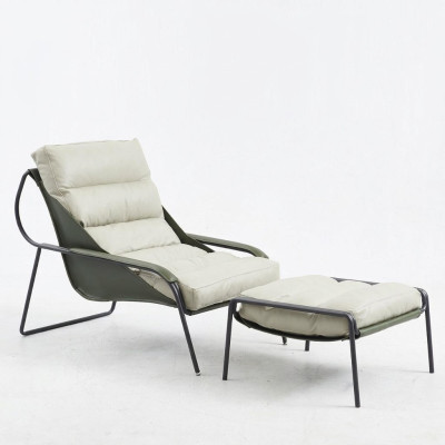 Chaise longue relaxante, fauteuil, 2 pièces. Ensemble de meubles repose-pieds chaise dossier
