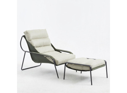 Chaise longue relaxante, fauteuil, 2 pièces. Ensemble de meubles repose-pieds chaise dossier