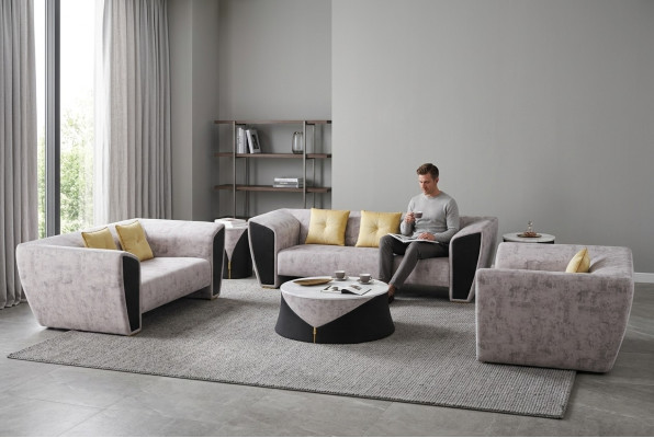 Ensemble de canapés modernes 3+2+1 places Fauteuils de luxe Fauteuil Canapé Salle de séjour Meubles