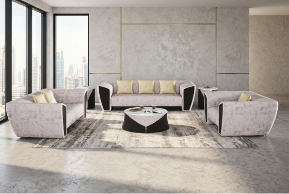 Ensemble de canapés modernes 3+2+1 places Fauteuils de luxe Fauteuil Canapé Salle de séjour Meubles