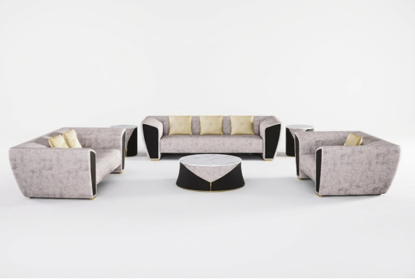 Ensemble de canapés modernes 3+2+1 places Fauteuils de luxe Fauteuil Canapé Salle de séjour Meubles