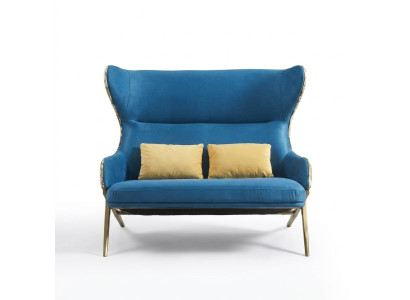 Classique r 1,5 places de luxe Bleu meubles de salon canapé