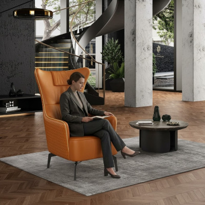 Fauteuil à oreilles Fauteuil fauteuil une place Chaise relax hôtel Mobilier de bureau Réception de cabinet d'avocats