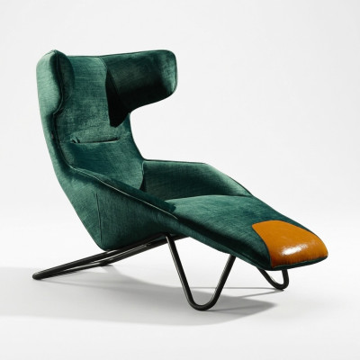 Fauteuil vert luxueux 1 place, salon, assise rembourrée, ameublement, fauteuil rembourré.