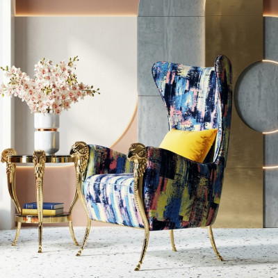 Fauteuil individuel Fauteuil ailé Canapés Meubles Téléviseur Meubles de design Ameublement