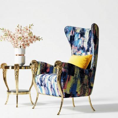 Fauteuil individuel Fauteuil ailé Canapés Meubles Téléviseur Meubles de design Ameublement