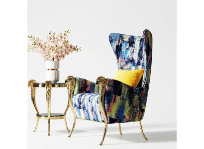 Fauteuil individuel Fauteuil ailé Canapés Meubles Téléviseur Meubles de design Ameublement