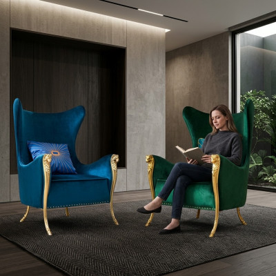 Fauteuil de luxe Fauteuil Canapé Une place Mobilier Réception de l'hôtel Mobilier Cabinet d'avocats