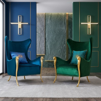 Fauteuil de luxe Fauteuil Canapé Une place Mobilier Réception de l'hôtel Mobilier Cabinet d'avocats